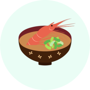 甘えびの味噌汁